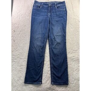 Maurices Jeans Womens 12 Blue Mid-Rise Straight Leg Denim‎ Stretch Classic Style